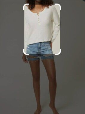 O'Neill "Coastal Henley" Waffle-Knit Top — Size XXL, NWT